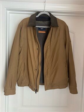 Dockers Tan Bomber Jacket with Dark Contrast Collar
